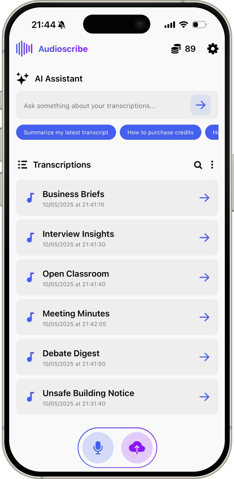 Audioscriber